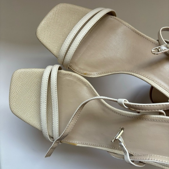 Sam Edelman Kit Slingback Block High Heel tan beige cream Sandal Sz 10 - Picture 5 of 8